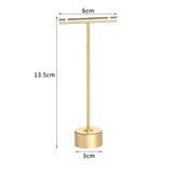 Rose Plated Metal Jewelry T Stand Display Earrings Holder Rack