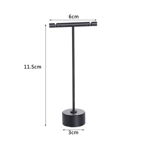 Rose Plated Metal Jewelry T Stand Display Earrings Holder Rack