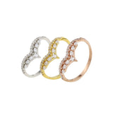 Rose Plated 925 Sterling Silver Adjustable Ring
