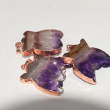 Rose Plating Purple Crystal Kitten Pendant Owl Charms Large Jewelry