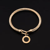 Rose Plating Stainless Steel Woman Bracelet Cuff