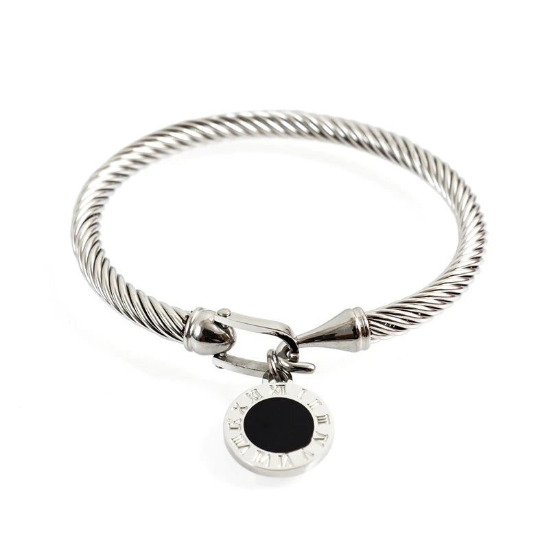 Rose Plating Stainless Steel Woman Bracelet Cuff