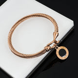 Rose Plating Stainless Steel Woman Bracelet Cuff