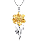 Rose/Silver Chokers Flowers Necklace for Women Girls Gift