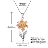 Rose/Silver Chokers Flowers Necklace for Women Girls Gift