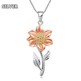 Rose/Silver Chokers Flowers Necklace for Women Girls Gift
