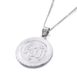Rose Silver Islam Muslim Arab Allah Pendant Necklace For Women Men