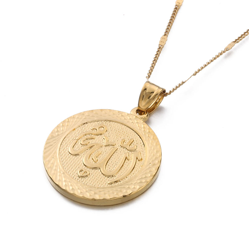 Rose Silver Islam Muslim Arab Allah Pendant Necklace For Women Men