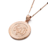Rose Silver Islam Muslim Arab Allah Pendant Necklace For Women Men