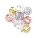 Rose Silver Lantern Spiral Pendant Beads Cage for Jewelry 30mm