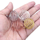 Rose Silver Lantern Spiral Pendant Beads Cage for Jewelry 30mm