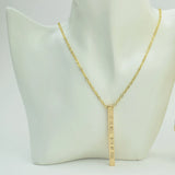 Custom Stainless Steel Square Bar Name Necklace