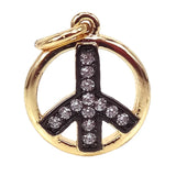 Pave CZ Peace Pendant Charms DIY Jewelry