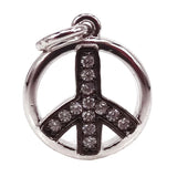 Pave CZ Peace Pendant Charms DIY Jewelry