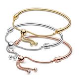 925 Silver Bangle with Sliding Clasp - DIY Jewelry
