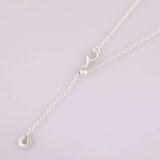Rose & Silver Anchor Clasp Necklace Europe Jewelry 925 Sterling Silver