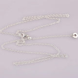 Rose & Silver Anchor Clasp Necklace Europe Jewelry 925 Sterling Silver