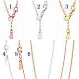 Rose & Silver Anchor Clasp Necklace Europe Jewelry 925 Sterling Silver