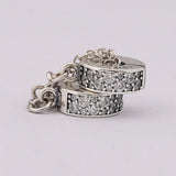 Rose & Silver Safety Chain Charm for 925 Silver Bracelets