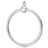 Rose & Silver O Pendant Beads 925 Silver Charms DIY Jewelry