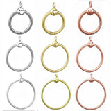 Rose & Silver O Pendant Beads 925 Silver Charms DIY Jewelry