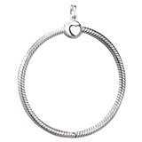 Rose & Silver O Pendant Charm 925 Sterling Silver DIY Jewelry