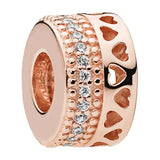 Rose Spacer Charms Beads Bracelet DIY Jewelry Making Hearts Wildflower Pods