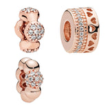 Rose Spacer Charms Beads Bracelet DIY Jewelry Making Hearts Wildflower Pods