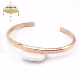 Rose Stainless Steel Bangle Bracelet Charms Jewelry 1 PC