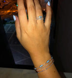 Rose Evil Eye Collection Open Bangle Cuff Bracelet