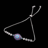 Rose CZ Hamsa Eye Bracelet Men Charm Enamel Bangles Bijoux
