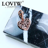 Rose Golden Heart Ornament Charm Jewelry For Women, Romantic Gift