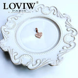 Rose Golden Heart Ornament Charm Jewelry For Women, Romantic Gift