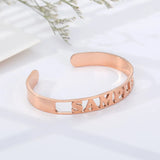 Rose Hollow Name Bracelet & Bangle Personalized