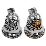 Rose Lady Rider Biker Bell Pendant Stainless Steel Live To Ride Eagle