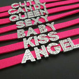 Personalized Rhinestone Name Necklace Choker Collar