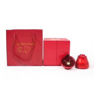 Rose Lift Creative Necklace Rings Earrings Jewelry Boxs For Girlfriend