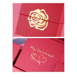 Rose Lift Creative Necklace Rings Earrings Jewelry Boxs For Girlfriend