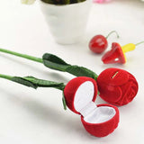 Rose Love Heart Romantic Ring Box Jewelry Display Case
