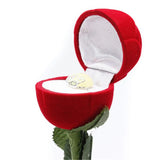 Rose Love Heart Romantic Ring Box Jewelry Display Case