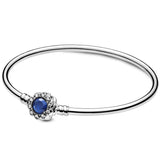 Rose Moments T-bar Snake Chain Bracelet 925 Sterling Silver Bead Charm Jewelry