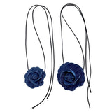Rose Necklace for Women Weave Knotted Bowknot Chain Jewelry