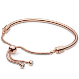 925 Silver Peach Blossom Heart Bracelet