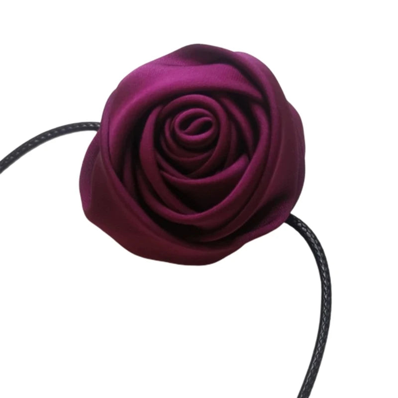 Rose Pendant Clavicle Chain Adjustable Necklace Dropship