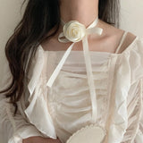 Rose Pendant Collarbone Chain Wind Adjustable Necklace