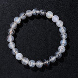 Rose Pink Beaded Bracelets Natural Stone Agates Beads Bracelets