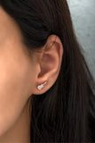 Rose Plated Guitar Earring 925 Sterling Silver Musical Instrument Jewelry
