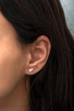Rose Plated Guitar Earring 925 Sterling Silver Musical Instrument Jewelry