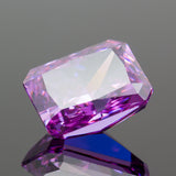Rose Purple Radiant CZ High Carbon Diamond Lab Zircon 4K Cutting