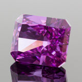 Rose Purple Radiant CZ High Carbon Diamond Lab Zircon 4K Cutting